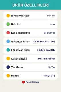 Sesli Işıklı Direksiyon Oyuncağı · Görsel 7