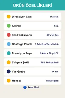 Sesli Işıklı Direksiyon Oyuncağı · Görsel 7