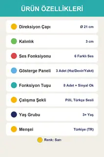 Sesli Işıklı Direksiyon Oyuncağı · Görsel 7
