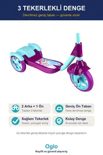 3 Tekerlekli Sepetli Çocuk Scooter · Görsel 2
