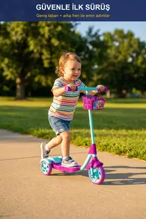3 Tekerlekli Sepetli Çocuk Scooter · Görsel 5