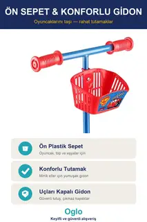 3 Tekerlekli Sepetli Çocuk Scooter · Görsel 4