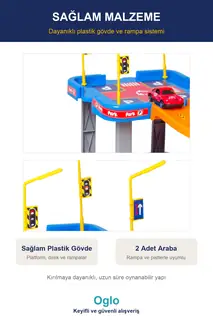 3 Katlı Otopark Garaj Oyun Seti · Görsel 4