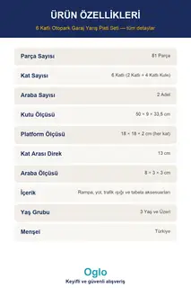 6 Katlı Otopark Garaj Yarış Pisti Seti · Görsel 8
