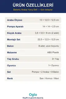 Balonlu Araba Yarış Seti · Görsel 8