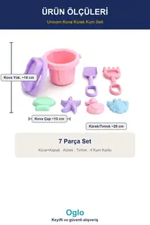 Unicorn Figürlü Kova Kürek Seti · Görsel 2