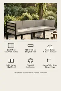Brio 3'lü Bahçe ve Balkon Koltuk Takımı · Görsel 7
