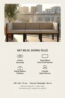 Brio 3'lü Bahçe ve Balkon Koltuk Takımı · Görsel 8