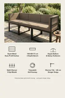 Brio 3'lü Bahçe ve Balkon Koltuk Takımı · Görsel 7