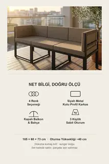 Brio 3'lü Bahçe ve Balkon Koltuk Takımı · Görsel 8