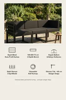Brio 3'lü Bahçe ve Balkon Koltuk Takımı · Görsel 7