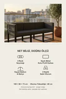 Brio 3'lü Bahçe ve Balkon Koltuk Takımı · Görsel 8