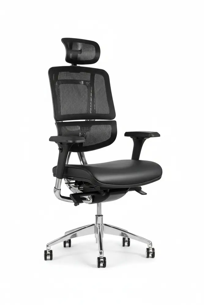 Doruk Premium Ergonomik Ofis Koltuğu (4D Kolçak, Tam Yatar) – Siyah