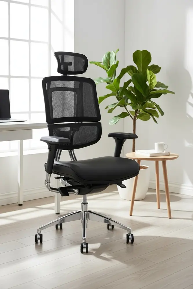 Doruk Premium Ergonomik Ofis Koltuğu (4D Kolçak, Tam Yatar) – Siyah · Görsel 2