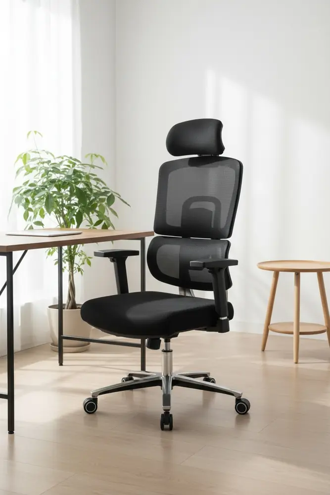 Efe Premium Ergonomik Ofis Koltuğu (3D Kolçak) – Siyah · Görsel 2