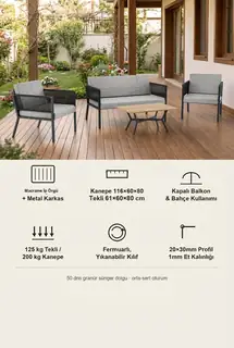 Lido Bahçe ve Balkon Oturma Takımı · Görsel 7