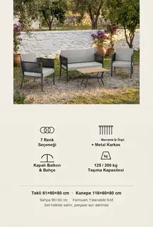 Lido Bahçe ve Balkon Oturma Takımı · Görsel 8