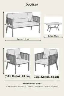 Lido Bahçe ve Balkon Oturma Takımı · Görsel 2