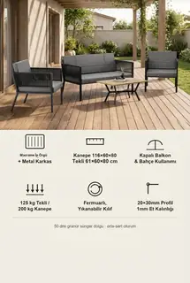 Lido Bahçe ve Balkon Oturma Takımı · Görsel 7