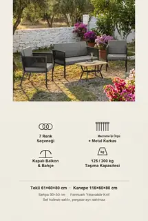 Lido Bahçe ve Balkon Oturma Takımı · Görsel 8