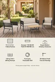 Lido Bahçe ve Balkon Oturma Takımı · Görsel 7