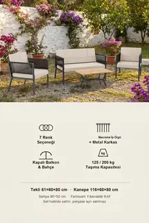 Lido Bahçe ve Balkon Oturma Takımı · Görsel 8