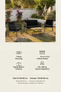 Lido Bahçe ve Balkon Oturma Takımı · Görsel 8