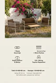 Lido Bahçe ve Balkon Oturma Takımı · Görsel 8