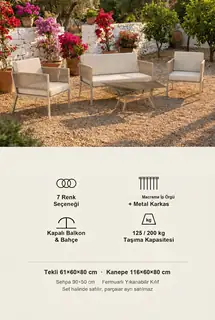 Lido Bahçe ve Balkon Oturma Takımı · Görsel 8
