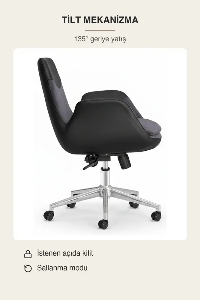 Lodos Kumaş Ergonomik Çalışma Koltuğu · Görsel 8