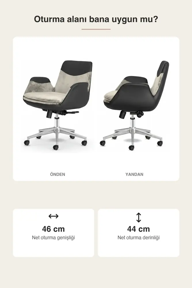 Lodos Kumaş Ergonomik Çalışma Koltuğu · Görsel 3