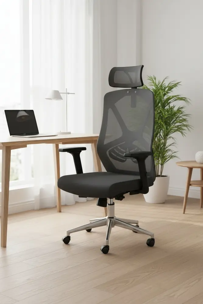 Meltem Başlıklı Kumaş Ergonomik Çalışma Koltuğu · Görsel 2