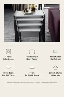 Mira İç İçe Zigon Sehpa · Görsel 7