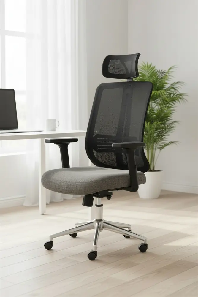 Poyraz Başlıklı Fileli Ergonomik Çalışma Koltuğu · Görsel 2