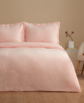 OGLO Double Bedspread Set Powder 230 x 250 cm (2 Pillowcases Gift)