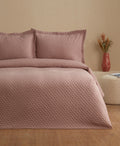 OGLO Single Bedspread Set Light Plum 160 x 220 Cm (1 Pillowcase Gift)