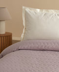 OGLO Single Bedspread Set Light Plum 160 x 220 Cm (1 Pillowcase Gift)