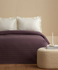 OGLO Single Bedspread Set Light Plum 160 x 220 Cm (1 Pillowcase Gift)