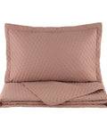 OGLO Single Bedspread Set Light Plum 160 x 220 Cm (1 Pillowcase Gift)