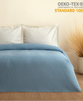 OGLO Double Bedspread Set Indigo 220x240 Cm (2 Pillow Cases Gift)