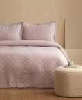 OGLO Single Bedspread Set Light Plum 160 x 220 Cm (1 Pillowcase Gift)