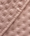 OGLO Einzel-Tagesdecken-Set Dusty Rose 160 x 220 cm (1 Kissenbezug als Geschenk)